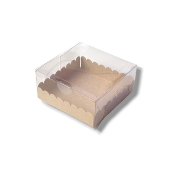 Caixa inteira em acetato 4 brigadeiros com bandeja Kraft - Image 2
