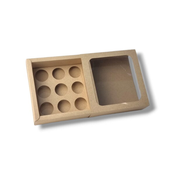 Caixa Elegance para 9 brigadeiros Kraft - Image 4