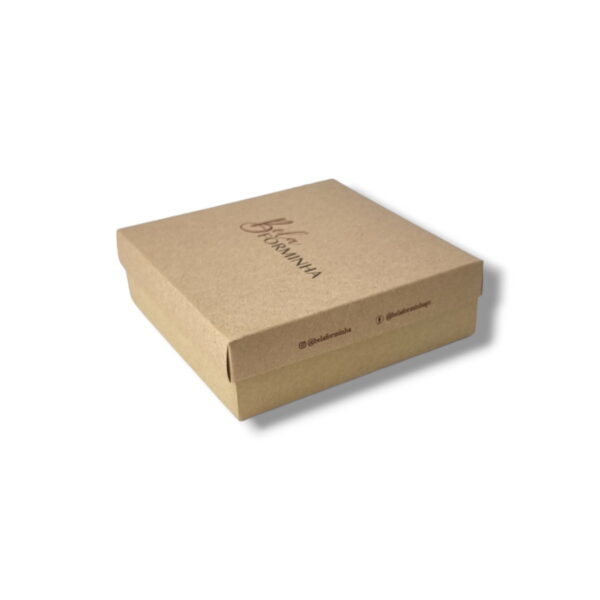 Caixa para 9 brigadeiros Kraft - Personalizada - Image 3