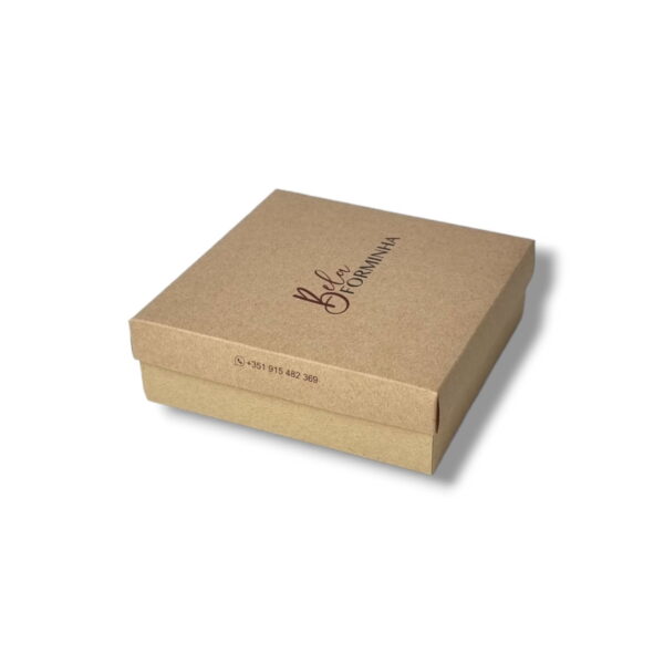 Caixa para 9 brigadeiros Kraft - Personalizada - Image 2