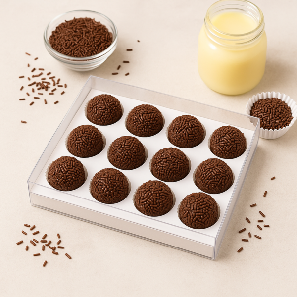 Caixa para 12 brigadeiros Branca