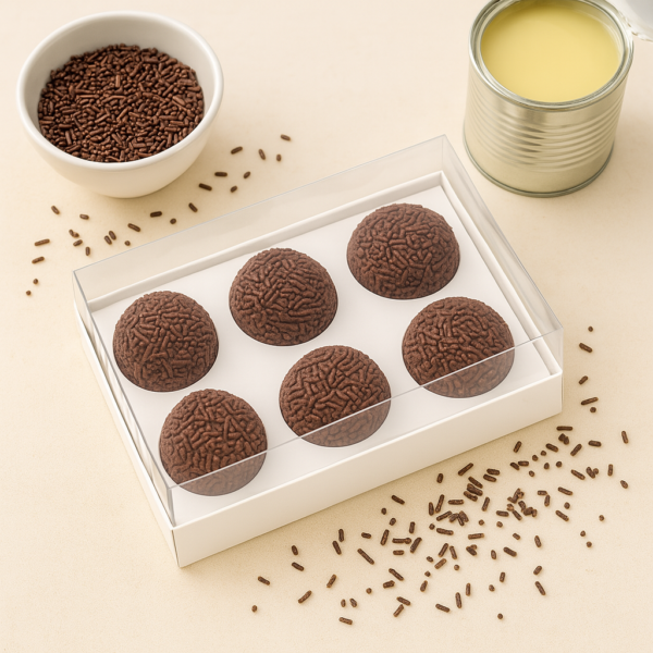 Caixa para 6 brigadeiros Branca