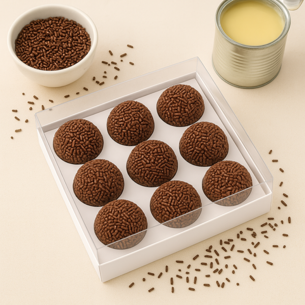 Caixa para 9 brigadeiros Branca