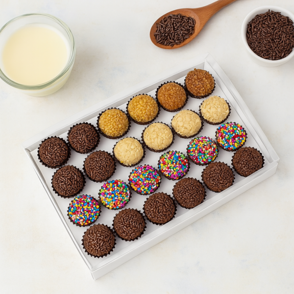 Caixa para 24 brigadeiros Branca