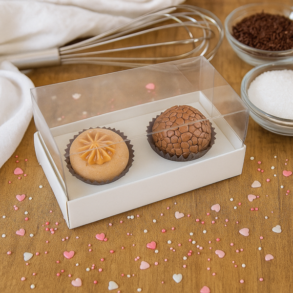 Caixa para 2 brigadeiros Branca