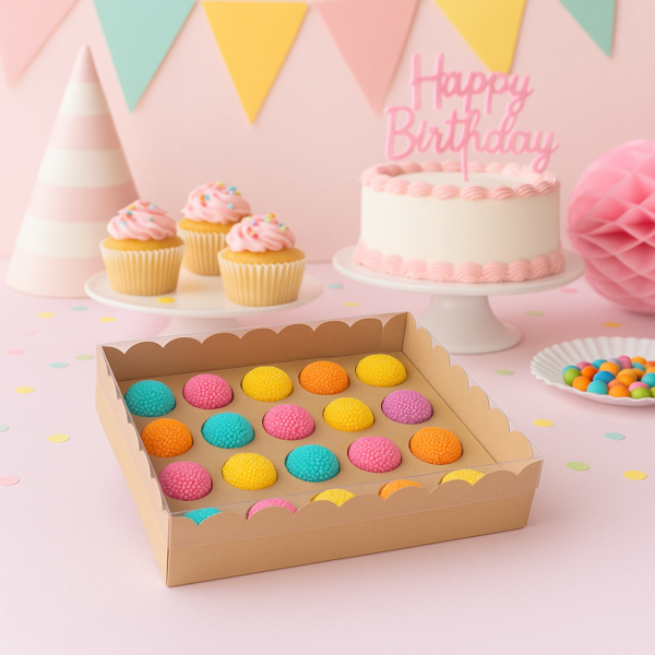 Caixa Bela para 20 brigadeiros Kraft