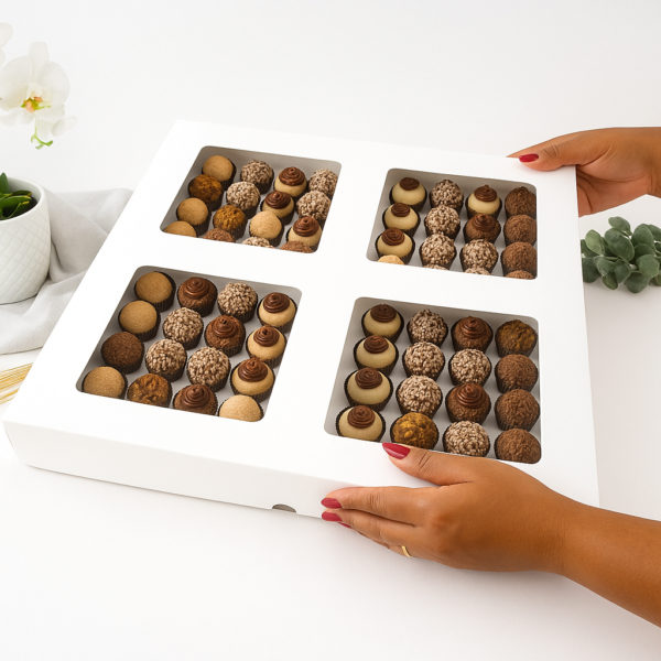 Caixa Transporte Supreme para 100 Brigadeiros com visor