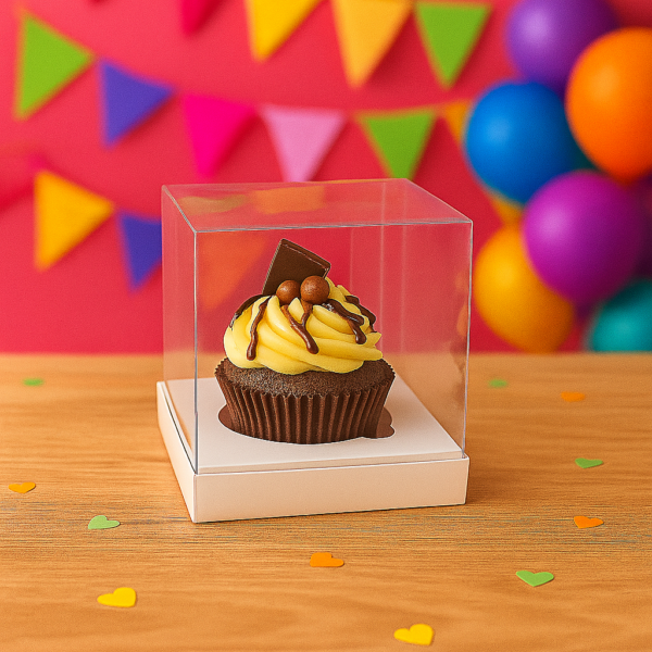 Caixa para 1 Cupcake Branca