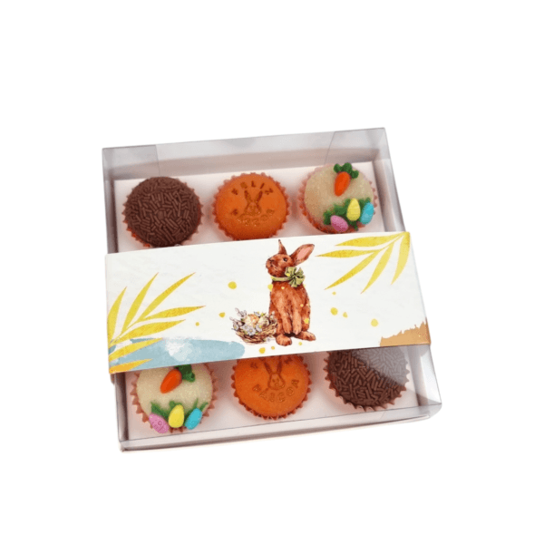 Cinta para caixa de 9 brigadeiros - Páscoa Nobre