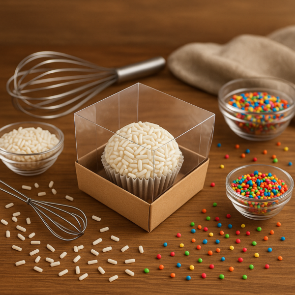 Caixa para 1 brigadeiro Kraft