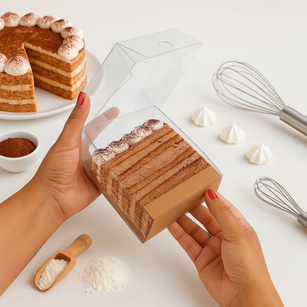 Caixa em acetato + Slice Cake Kraft