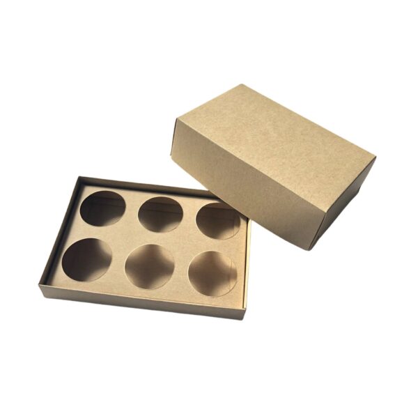 Caixa em Papel para 6 brigadeiros Kraft - Image 2